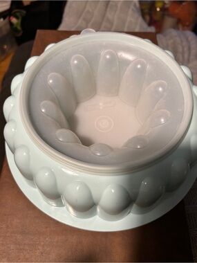 Vintage Tupperware Jello Ring Mold - Pastel Blue - Made in USA